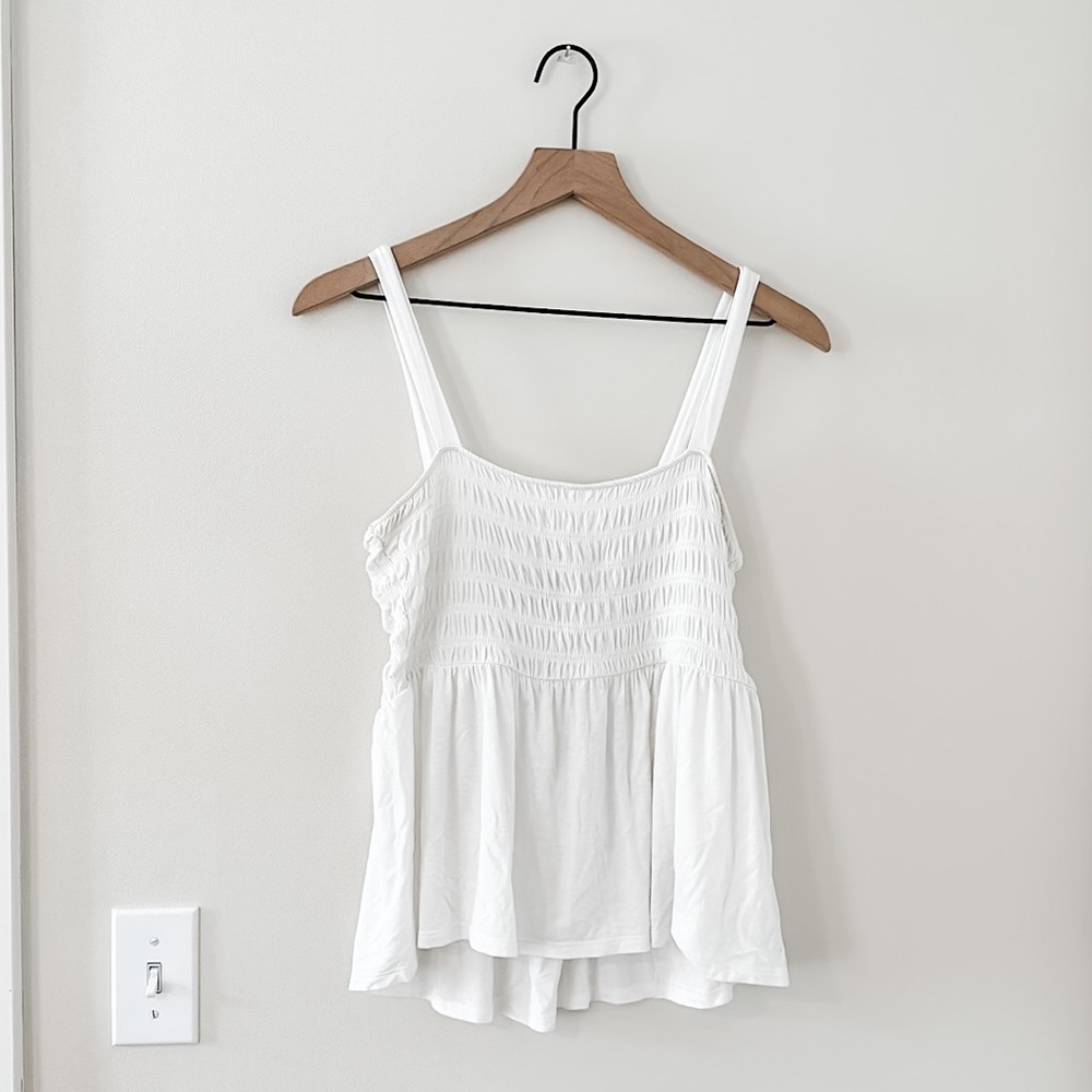 AMERICAN EAGLE RUCHED BABYDOLL TANK!